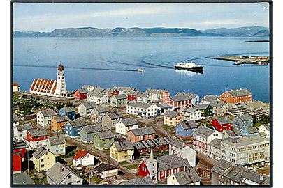 Hammerfest med Hurtigrutens anløb. K. Aune no. F-1199-2.