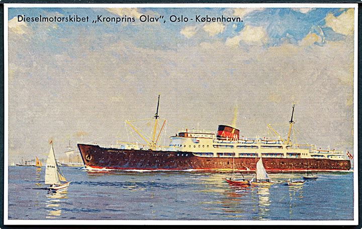 Kronprins Olav, M/S, DFDS ruteskib Oslo-København. F. E. Bording u/no.