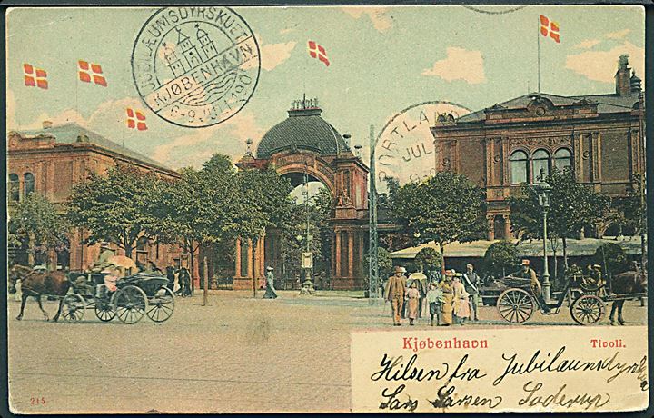 Kjøbenhavn. Tivoli. Jubilæumsskuet 6- 9 Juli 1905. Warburgs Kunstforlag no. 215. 