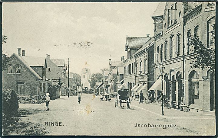 Ringe. Jernbanegade. E. B. Steenstrup no. 12902. 