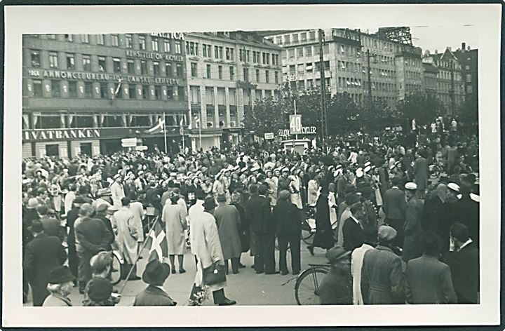 København, befrielsesdagene i maj 1945. Fotokort u/no.