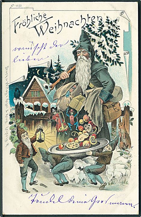 Julemand i mørkblå købe. Regel & Krug no. 1157.