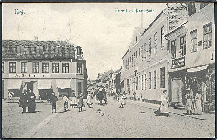 Køge. Torvet og Nørregade. Peter Alstrups no. 2634. 