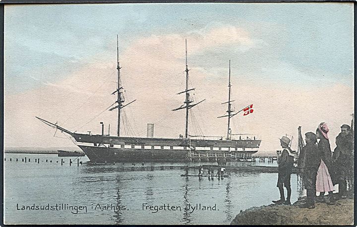 Aarhus, Landsudstillingen 1909. Fregatten Jylland. Stenders no. 18376. 
