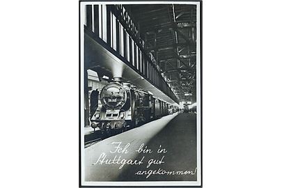 Stuttgart banegård med damplokomotiv. No. 12171.