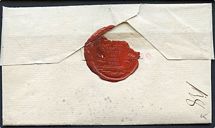 1840. Tjenestebrev mærket K.T. med håndskrevet bynavn Aalborg N6 fra Aalborg Stift d. 2.3.1840 til Magistraten i Kjøbenhavn.