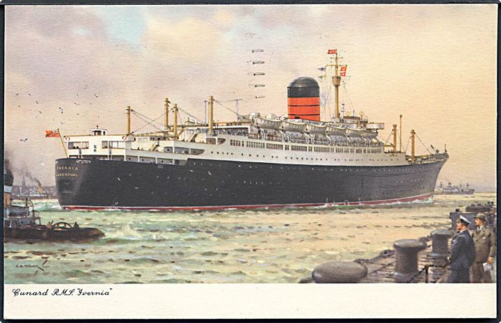 R. M. S. Ivernia. Cunard Lines. No. B. 877. 