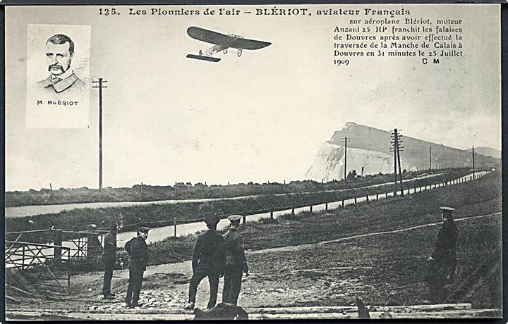 M. Blériot's flyvning over den engelske kanal d. 25.7.1909. No. 125.