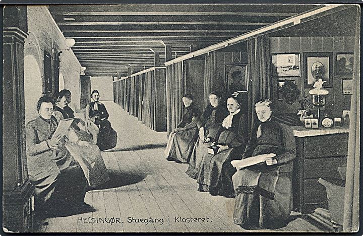 Helsingør, stuegang i klosteret. K. Nielsen no. 25440.