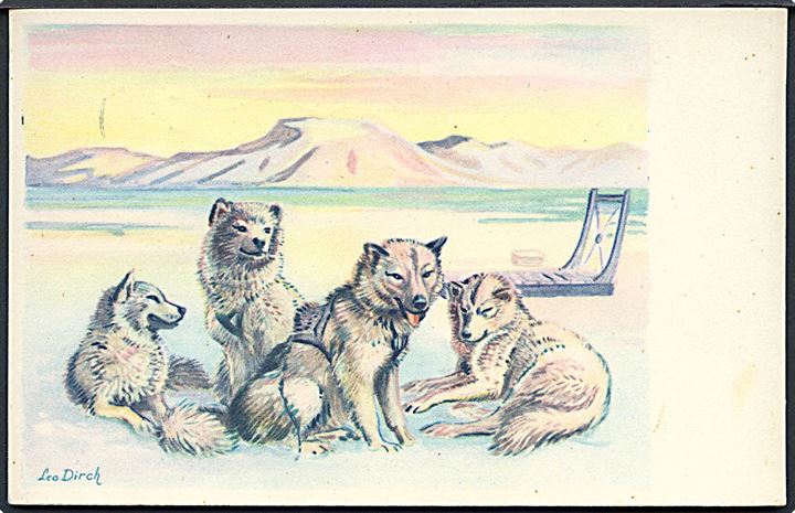 Leo Dirch: Grønlandske slædehunde. U/no.