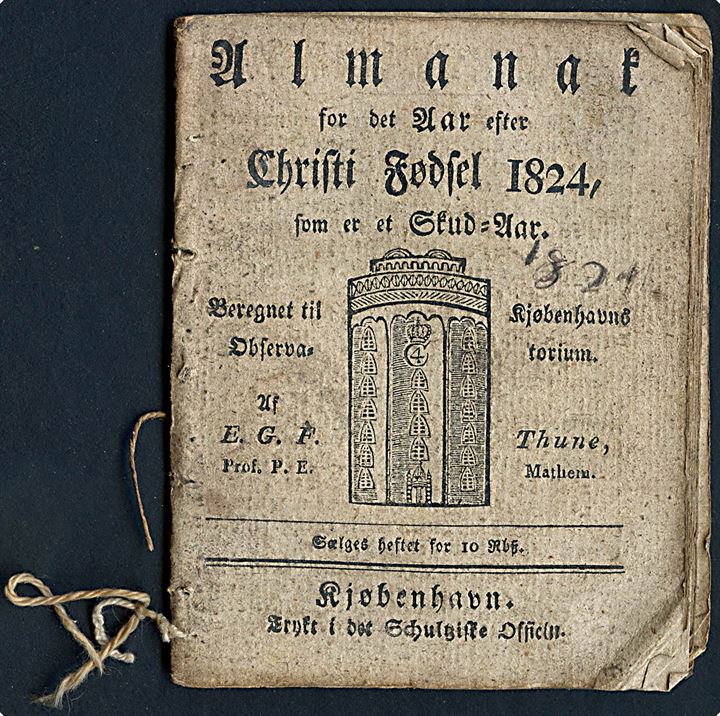 Almanak for året 1824. 32 sider.
