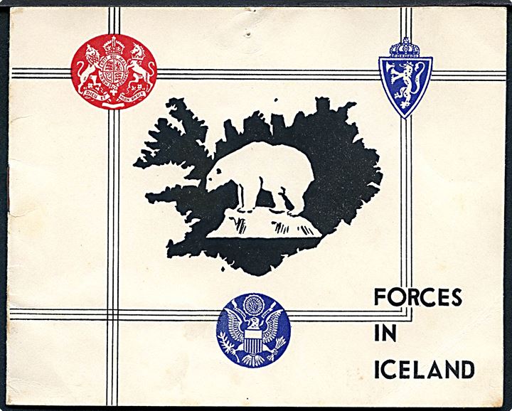 Forces in Iceland julekort 1942 anvendt fra soldat i R.A.M.C. (Royal Army Medical Corps) ved 81st General Hospital, Iceland (C) Force. Uden kuvert.