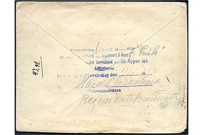 400 mk. Infa udg. (2) på brev fra Leipzig d. 9.7.1923 til Toldkammeret i Trelleborg, Sverige. På bagsiden mystisk svensk toldstempel. 