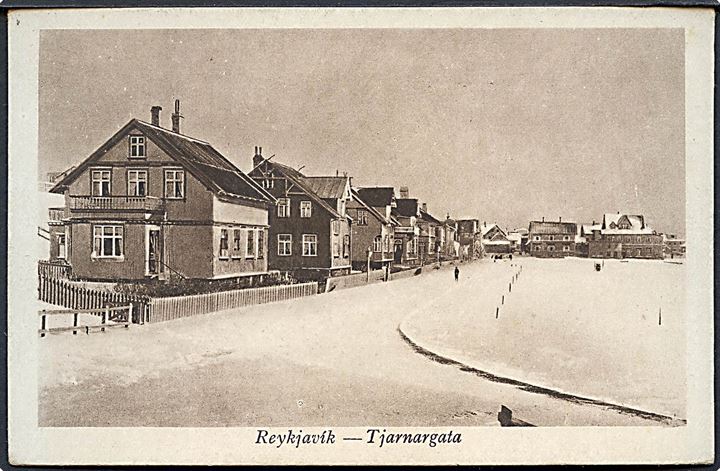 Reykjavik, Tjarnargata i sne. S. Eymundsson no. 48.