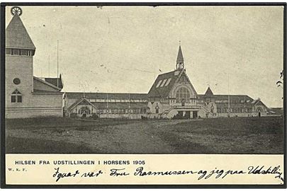 Hilsen fra Landsudstillingen i Horsens1905. W.K.F. u/no.