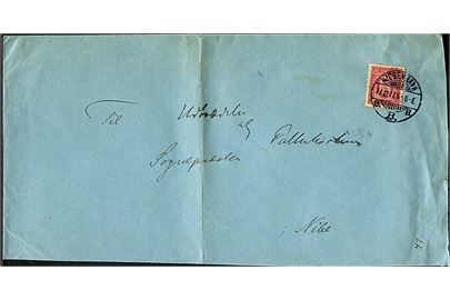 10 øre Tjenestemærke på brev fra Kjøbenhavn d. 11.10.1911 til Nibe.