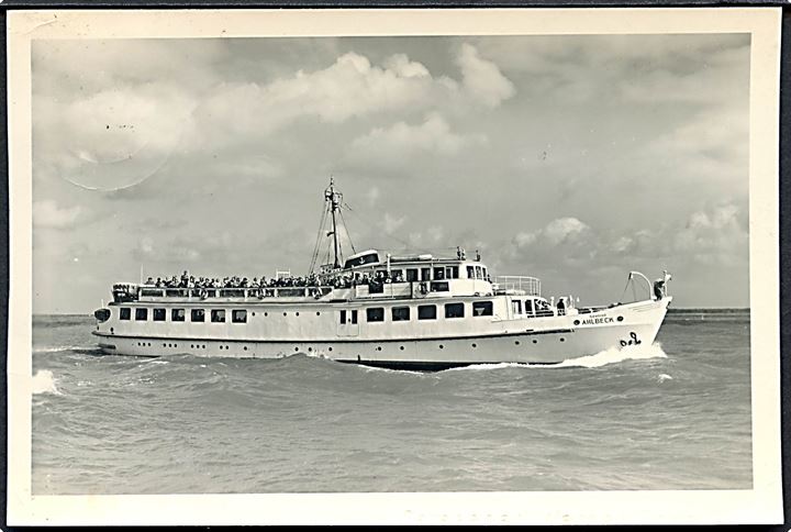 Seebad Ahlbeck, M/S, Ostseebad Warnemünde. Købt ombord på skibet 1959.