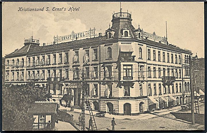 Kristiansand S., Ernst's Hotel. G. M. Haugland no. 12.
