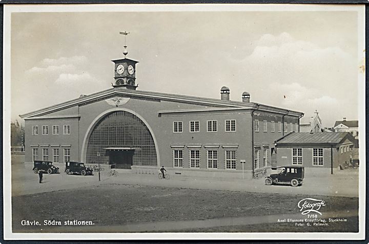 Gävle, Södra station. A. Eliasson no. 7/58.