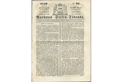 Aarhus Stifts-Tidende, no. 70 d. 27.4.1842. 4 sider.