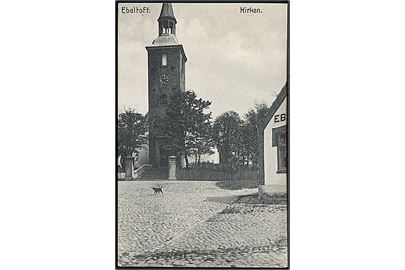 Ebeltoft Kirke. Ebeltoft bog og papirhandel no. 214. 