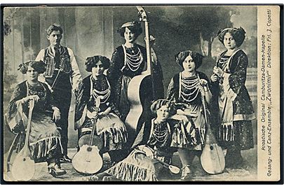 Kroatische originale Tamburitza - damen - kapekke. Gesang und Tanz - Ensemble Zwonimir. Direktion Frl. J. Copetti. Schmidt & Gebr. no. 561. 