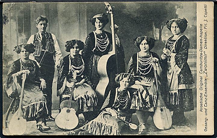 Kroatische originale Tamburitza - damen - kapekke. Gesang und Tanz - Ensemble Zwonimir. Direktion Frl. J. Copetti. Schmidt & Gebr. no. 561. 
