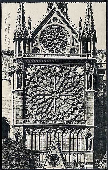 Paris, Notre Dame, udsmykning på sideskibet. No. 3232.