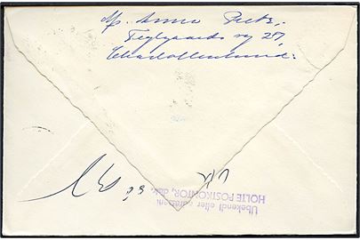 35 øre Fr. IX på brev fra Charlottenlund d. 16.12.1963 til Søllerød. Retur som fra Holte med stempel: Ubekendt efter adressen / Holte Postkontor.