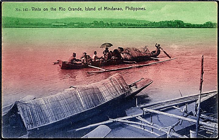 Filippinerne. Vinta on the Rio Grande, Island of Mindanao. L. J. Lambert no. 124. 