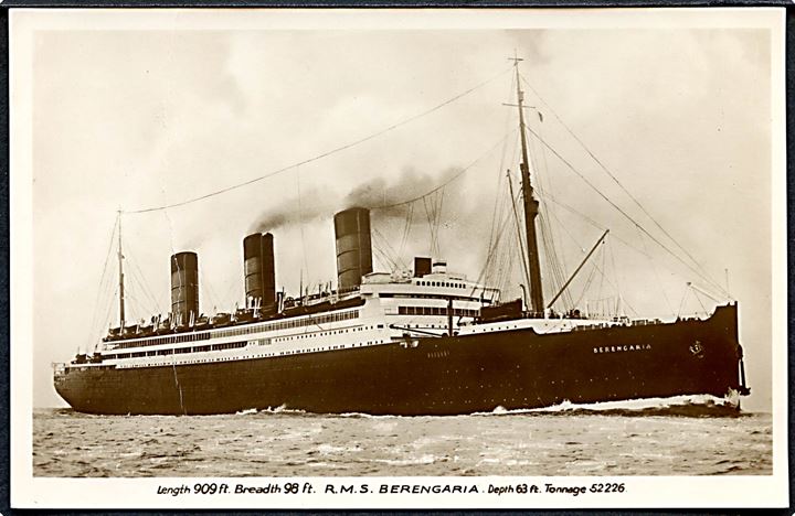 Berengaria, S/S, Cunard Line. 