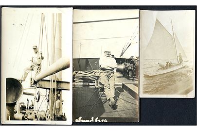 Sammenstilling af fotografier med skibsfart. Bl.a. fra S/S Olga S.,
