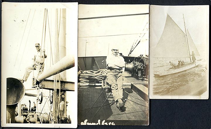 Sammenstilling af fotografier med skibsfart. Bl.a. fra S/S Olga S.,