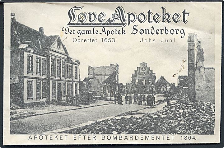 Sønderborg, Løve Apoteket efter bombardementet i 1864. 