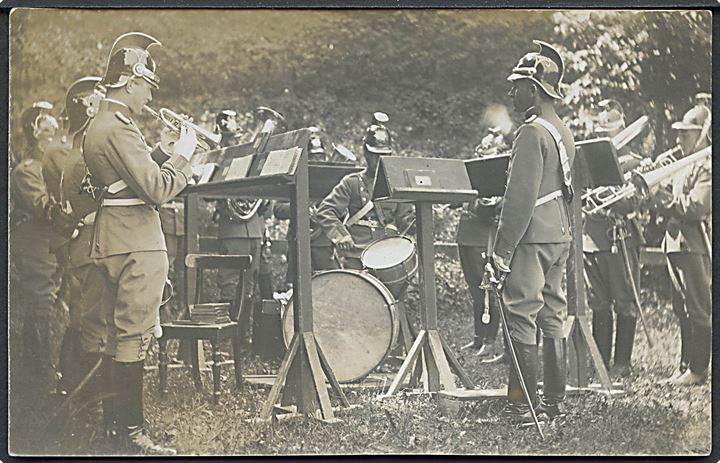 Tysk regimentsmusik. Fotokort u/no.