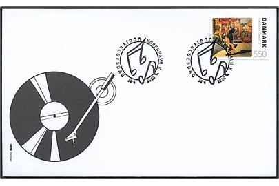 5,50 kr. Gasolin pladecover på illustreret FDC fra København d. 28.4.2010.