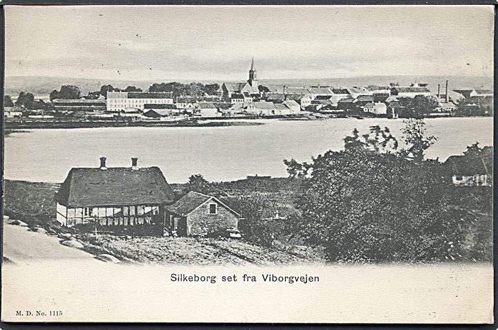Silkeborg set fra Viborgvejen. M. D. no. 1115. 