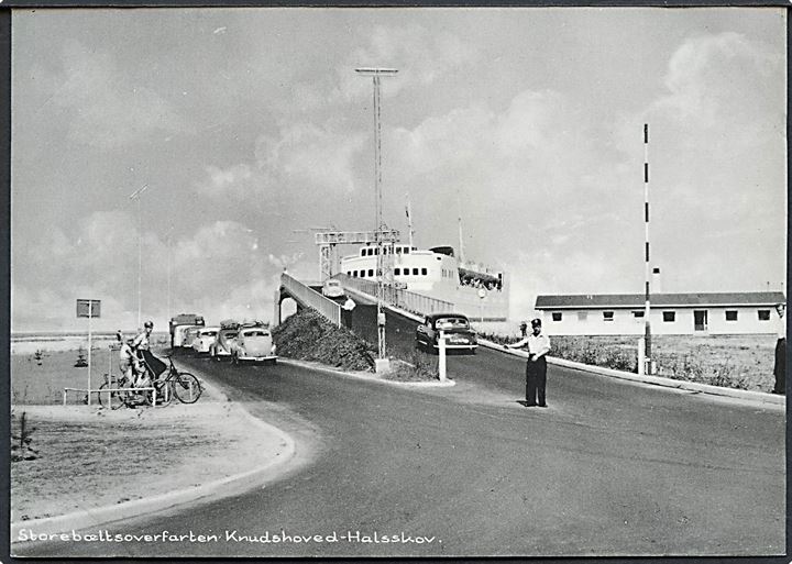 Storebæltsoverfarten Knudshoved - Halsskov. Stenders no. 97548. 
