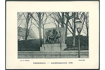 Fredericia, “Kæmpegraven” (”Krigergraven”), kartonkort H. C. Wenk.  Kvalitet 8
