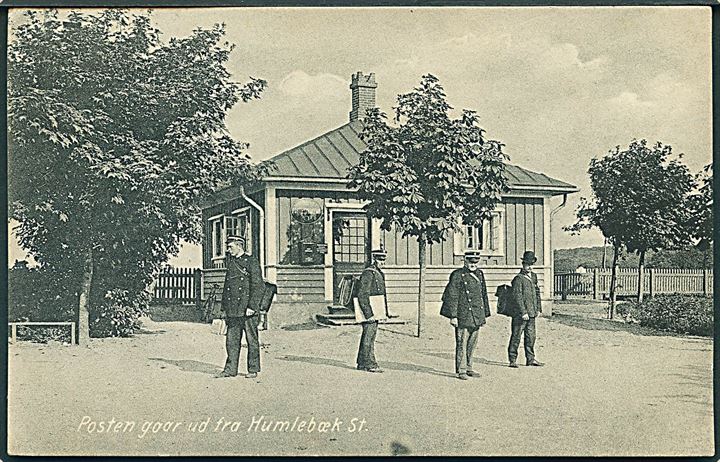 Humlebæk, posten går ud fra Humlebæk station. U/no. Kvalitet 9