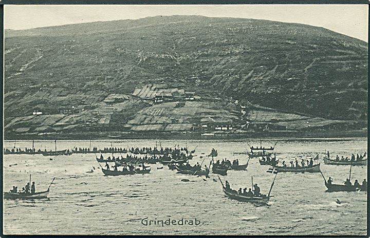 Færøerne. Grindedrab. Z. Heinesen no. 17405. Kvalitet 9