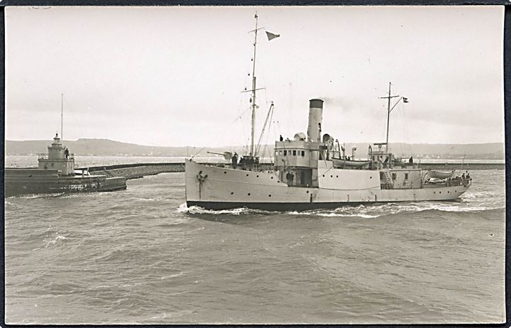 Dansk Marine. “Lossen”, mineskib. Fotokort H. W. Jensen, Frederikshavn u/no. Kvalitet 8