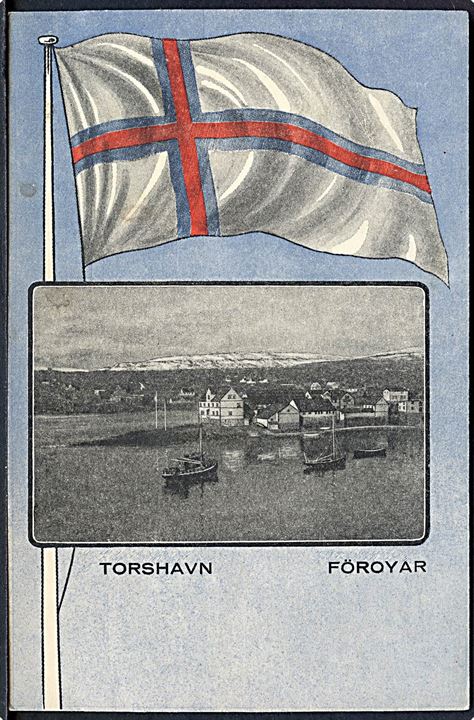 Thorshavn, Flag og prospekt fra havnen. Bókabúðin tórsgöta u/no. Kvalitet 8