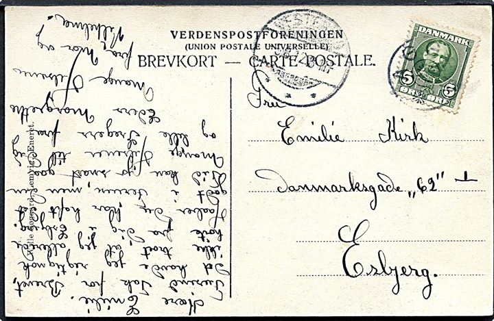 “Vestkysten”, S/S, redningsdamper ved Lemvig. V. Søgaard u/no. Stjernestempel AGGER 1912. Kvalitet 8