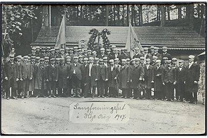 Svendborg, Høje Bøge, Sangforeningsfest 1907. Fotokort u/no. Kvalitet 7