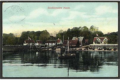 Havneparti fra Snekkersten. C.F. no. 525.