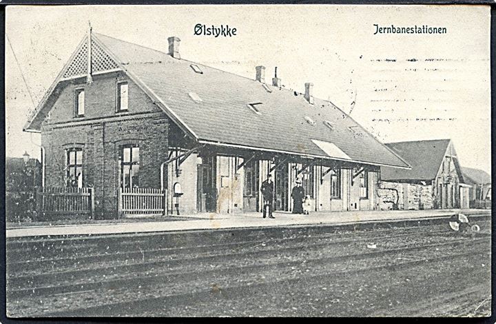 Ølstykke, jernbanestation. P. Alstrup no. 7228. Kvalitet 7