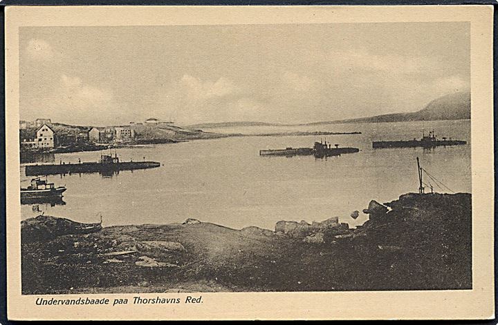 Thorshavn, undervandsbåde af C-klassen; “Bellona”, “Flora” og “Rota” på besøg i 1924. U/no. Kvalitet 9