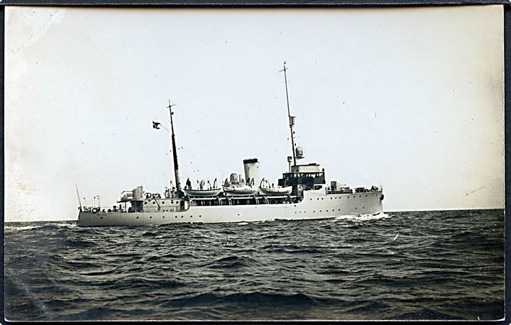 Dansk Marine. “Hvidbjørnen”, inspektionsskib. Fotokort u/no. Kvalitet 8