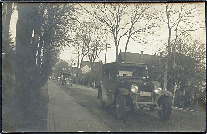 Aabenraa, officiel bilkørsel i forb. med genforeningen. Fotograf Th. Christesen u/no. Frankeret 15 pfg. 1920. Kvalitet 7